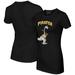 Women's Tiny Turnip Black Pittsburgh Pirates Bronto T-Shirt