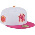 Men's New Era White/Pink York Yankees Old Yankee Stadium 59FIFTY Fitted Hat