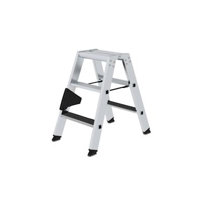 PROREGAL Stufen-Stehleiter beidseitig begehbar mit clip-step R13 2x3 Stufen Image