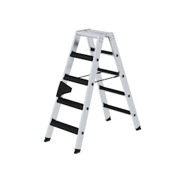 PROREGAL Stufen-Stehleiter beidseitig begehbar mit clip-step relax 2x5 Stufen Image