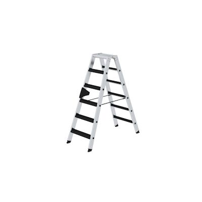 PROREGAL Stufen-Stehleiter beidseitig begehbar mit clip-step relax 2x6 Stufen Image