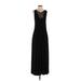 Gap Outlet Casual Dress - A-Line V Neck Sleeveless: Black Print Dresses - Women's Size Small
