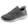 Slip-On Sneaker SKECHERS "SUMMITS-HIGH RANGE", Herren, Gr. 45, grau, Textil, sportlich, Schuhe, Freizeitschuh mit Slip Ins-Fersenpart für einen leichten Einstieg