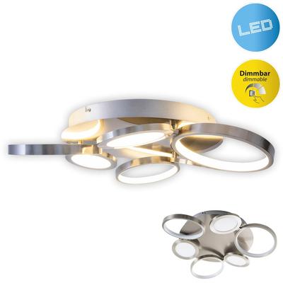 NÄVE LED Deckenleuchte "Stelari", silber (silberfarben), Ø 56,00cm H: 10,00cm, Lampen, 3 Stufen dimmbar per Wandschalter