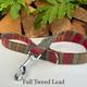 Autumn Khaki Tweed Dog Lead | Silver Metal Hardware Female Country Puppy Leash Dash Of Hounds