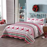 2pcs Kids Quilt Bedspread Comforter Set Throw Snow Flake Full/Queen