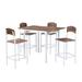 Modern 5-piece Counter Height Drop Leaf Dining Table Set