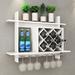 Wall Mount Wine Rack Home Decor with Glass Holder