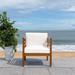 SAFAVIEH Kinnell Outdoor Arm Chair with Cushion - 26 in. W x 26 in. D x 26 in. H