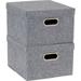 HOUSEHOLD ESSENTIALS Collapsible Linen Storage Boxes 2pk Carnation