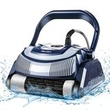 Moolan Automatic Robotic Pool Vacuum Cleaner Pool Vacuum Cleaners with Self-Parking Technology LED Indicator Ideal for Above/In-Ground Swimming Pool Up to 1200 ftÂ² Blue New