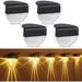 Solar Deck Lights Solar Step Lights Outdoor Waterproof ï¼Œ Solar Fence Lights for Stairs Paths and Porches Yards and Garden Warm White Color Changing Lighting