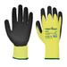 Portwest A625 Vis-Tex Cut Resistant Work Gloves PU Palm Coated Gloves Yellow/Black XX-Large