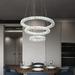 4modernhome Maxax 3 - Light Unique Tiered LED Chandelier with Crystal Accents - YX550