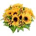 Zukuco Artificial Sunflower Bouquet Silk Sunflowers Fake Flowers for Home Decoration Wedding Bouquet Floral Arrangement Table Centerpieces DÃ©cor(4 Pack)