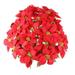 Admired by Nature GPB969-RED 24 Stems Faux Velvet Poinsettia Christmas Bush Red