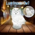 RnemiTe-amo Dealsï¼�Mini LED Night Light Night Lamp Three-dimensional Owl LED Night Light Creative Decoration Bedroom Bedside Lamp