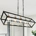 Savonnerie Modern Farmhouse 5-Light Geometric Chandeliers Black Gold Glass Island Light for Dining Room - 41.5 L x 20 Wx 23.5 H