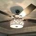 52 in. Indoor Chrome Crystal Chandelier Ceiling Fan with Light and Remote Control - 52 in. W X 52 in. D X 19.3 in. H