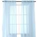 Elegant Comfort Sheer Curtains - 2 Piece Set - 2 inch Rod Pocket - Solid Sheer Curtain Drapes for Living Room Bedroom 60 X 84 Light Blue
