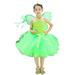 gvdentmPrincess Dress Up Clothes For Little Girls Little Girls Cotton Dress Sleeveless Casual Summer Sundress Flower Printed Jumper Skirt Green 3-4 Years