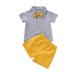 ZHAGHMIN Toddler Sweatsuits Toddler Boys Short Sleeve Solid T Shirt Tops Shorts Child Kids Gentleman Outfits Clothes for Boys Baby Boy Babies 5T Sweatsuit Boy Kids 3 Piece Clothes Baby Boy Summer Ou