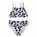 JURANMO Summer Graphic Surfing Swimming Suit Boho Floral Print Split Swimwear Cute Hawaii Holiday Suits Two Pieces Swimming Suit