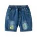 URMAGIC Little Boys Jeans Shorts 1-6 Years Toddler Baby Summer Casual Elastic Waist Denim Shorts Pockets Pull up Pants