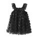 Kids Toddler Girl Dress Sleeveless A Line Short Dress Butterfly Print Black 100