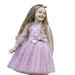 Kids Little Girls Tulle Long Sleeve Polka Dot Princess Tulle Bow Casual Dress Wedding Birthday Party Dresses 5 Month Old Baby Girl Dress Dresses with Flowers on Them