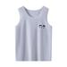 ZHAGHMIN Boys Tops Size 7 Toddler Boys Girls Sleeveless Vest Tops Solid Color Cool Homewear Casual Tops for Children Clothes Boys 6T Long Sleeve Shirt Fit Active Boys 8 Youth Boy Short Bask