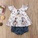 Newborn Baby Girls Clothes Set Summer Vest Tops Sleeveless T shirt Dot Shorts Girls Clothing Cute Princess 2pcs Outfits