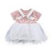 Dresses for Girls Sleeveless Casual Dresses Casual Print Pink 70