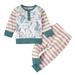 Tops Rabbit Boys Outfits Print Striped 2PCS Easter Clothes T-shirt Bunny Set Pants Baby Girls Boys Outfits&Set Baby Boy Coats 3-6 Months
