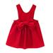 ZMHEGW Formal Dresses For Teens Kids Toddler Baby Girls Sleeveless Solid Bowknot Suspender Skirt Princess Dress Outfit Clothes