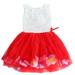 Dresses for Girls Sleeveless Mini Dress Butterfly Print Red 10