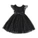 Dresses for Teens Girls Short Sleeve Mini Dress Casual Print Black 90