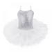 SILVERCELL Girls Camisole Ballet Leotards Sparkly Dance Dress with Tutu Skirted Sequin Ballerina Costume for Toddlers 3-8 Years