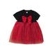 Bagilaanoe Baby Girl Party Dress Ruffle Short Sleeve A-line Princess Dresses 6M 9M 12M 18M 24M 2T Toddler Summer Patchwork Tulle Skirt