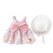 Kids Toddler Girl Dress Short Sleeve Party Tutu Dresses Floral Print Pink 73
