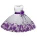Girls Dresses Short Sleeve Casual Dresses Casual Print Purple Xl