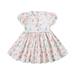 ZHAGHMIN Toddler Sunflower Dress Girls Floral Dress Lace Light Flutter Sleeves Casual Summer Dresses for 18M To 6Y Toddler Girls Dress Girl Frocks Holiday Sweaters for Girls First Dresses for Girls