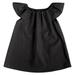 Little Girl Dresses Summer Casual Short Sleeve Casual Dresses Solid Print Black 100