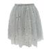 Dresses for Teens Girls Short Sleeve A Line Short Dress Casual Print Grey 130