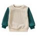 ZHAGHMIN Toddler Boy Tank Tops Toddler Boys Girls Long Sleeve Patchwork Pullover Tops Clothes Mesh Top Olive Shirt Boys Summer Top Boys 5 Long Sleeve Shirts Medium Cool Short Top Thermal Top Kids Bo