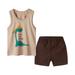 ZHAGHMIN Baby 2 Pieces Shorts Set Kids Girls Boys 2 Piece Sleepwear Sleeveless T Shirt Shorts Pajama Loungewear Set Pj 3 Piece Baby Boy Set Big Boys Shirt And Tie Set Baby Boy Clothes 4 Piece