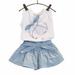 Top Girl Shirt Girls Bow Kids Cute Shorts Set Pattern Grid Clothing Girls Outfits&Set Skirt Set for Girls Girl Take Home Outfit