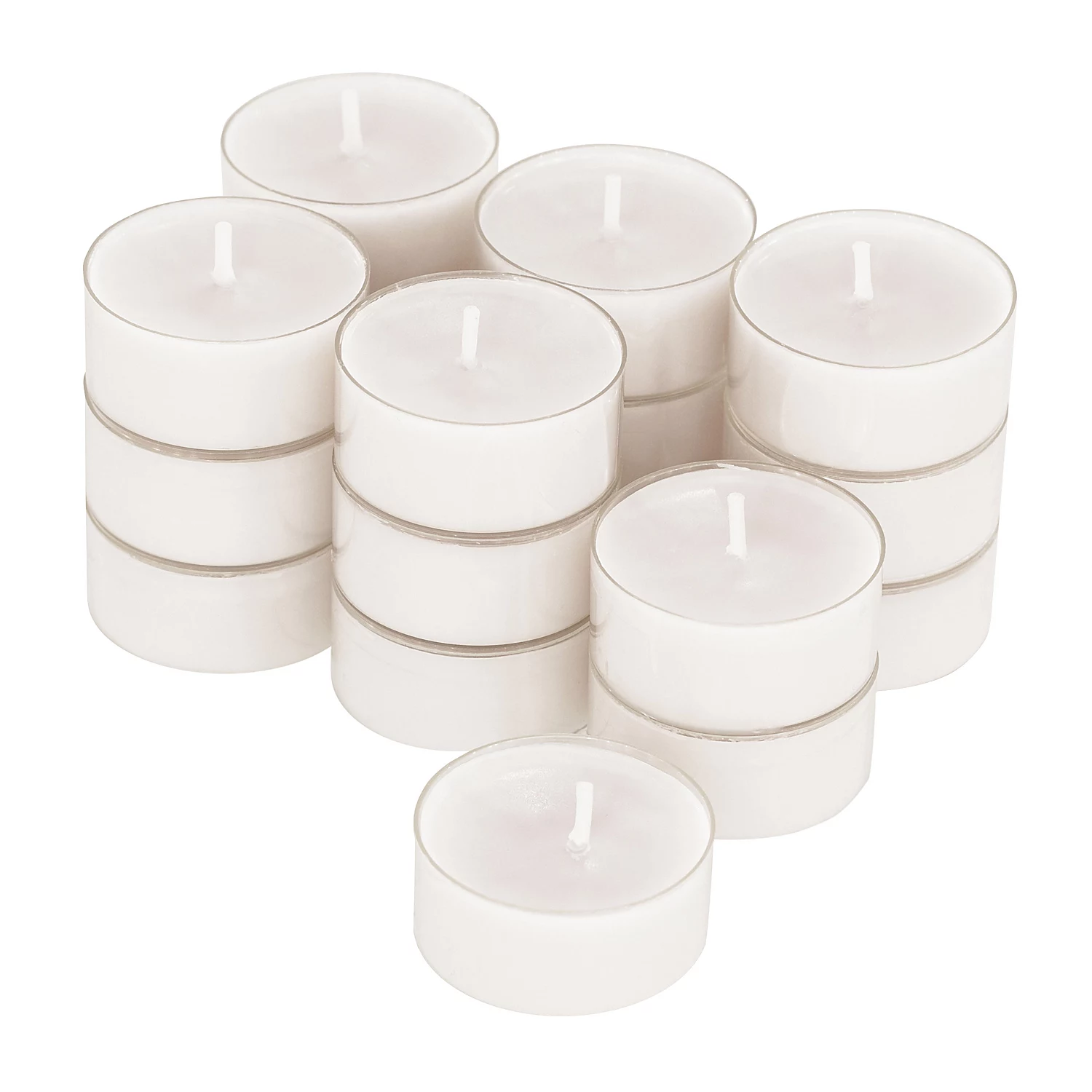 Bougies chauffe-plat, blanc, 3,8 cm Ø, 18 pièces