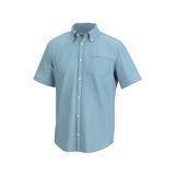 Huk Men's Kona Cross Dye Short Sleeve Shirt, Crystal Blue SKU - 569815