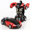 FZFLZDH Trading Robot Car Transforming Robot Toys 2 in 1 Button Deformation Vehicle Robot Car for 4 5 6 7 8 Toddler Infant Kids Boys Girls